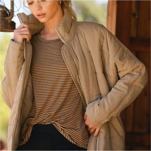 Quilted Jacket - Camel